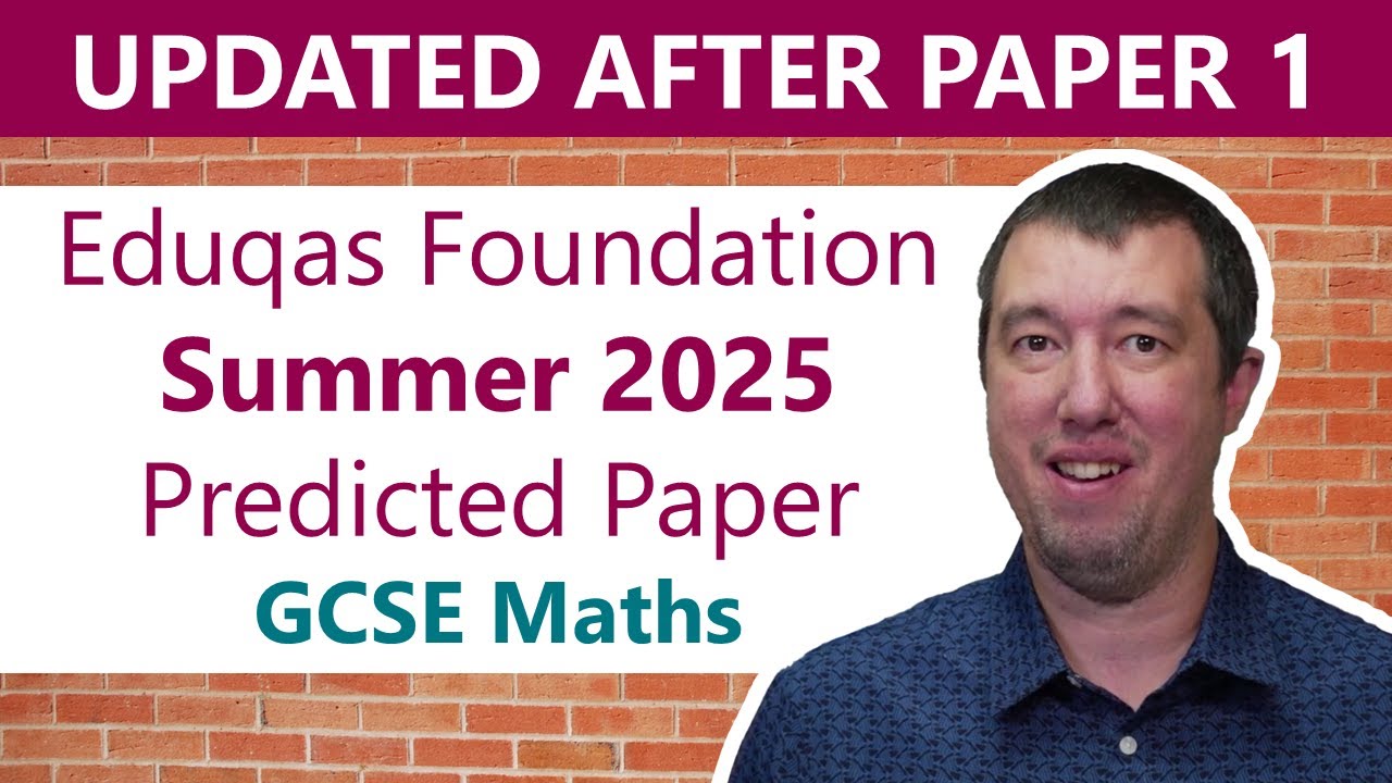 June 2025 Predicted Maths GCSE Paper 2 Calculator Eduqas (Foundation) Calculator Exam C300U20-1