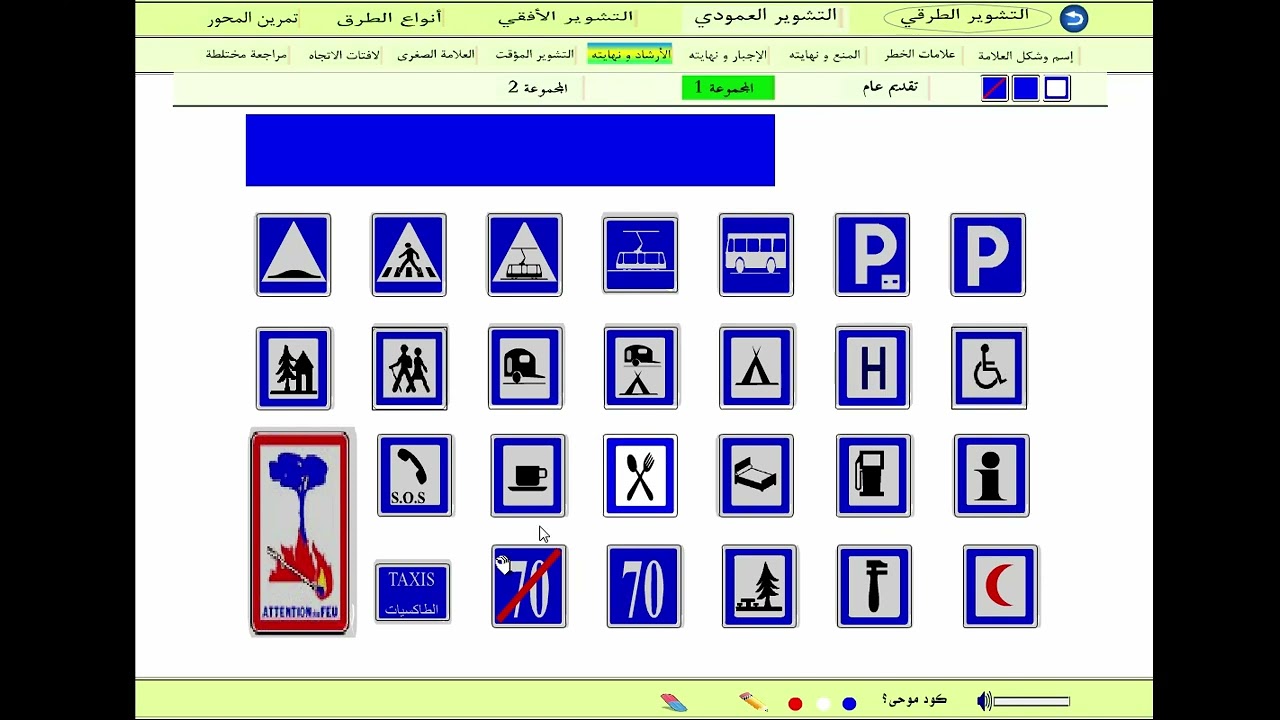 شرح علامة الإرشاد علامات وضعية