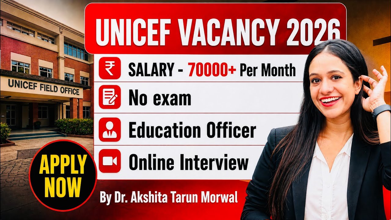 🚨UNICEF IS HIRING‼️| EDUCATION OFFICER | SALARY 70000+ | UN Volunteer | NO EXAM 🔥