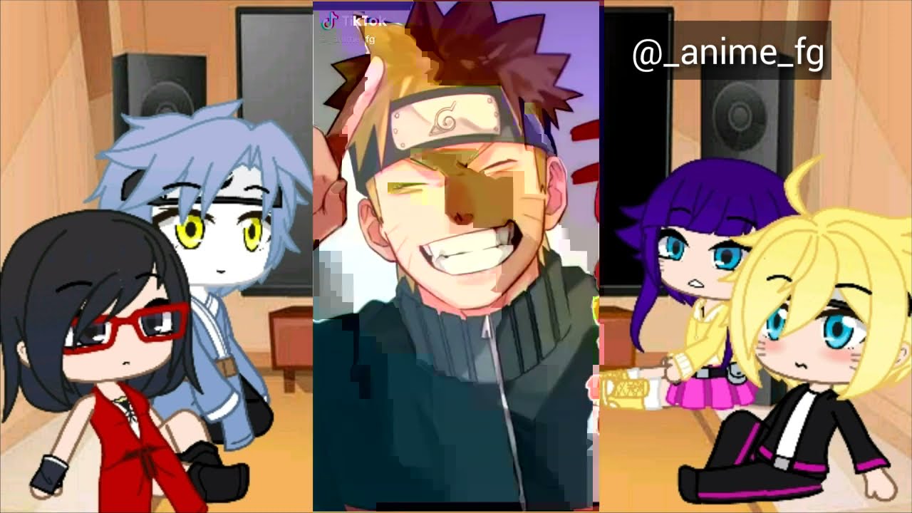 •|El equipo 7 (boruto) reacciona a Sasunaru|•[gacha club] (no original)