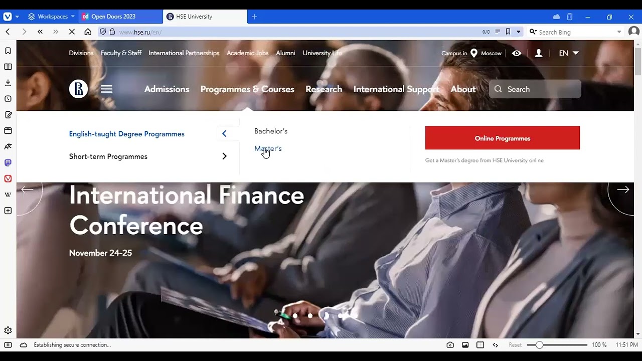 ENGLISH TAUGHT Master&rsquo;s Programmes