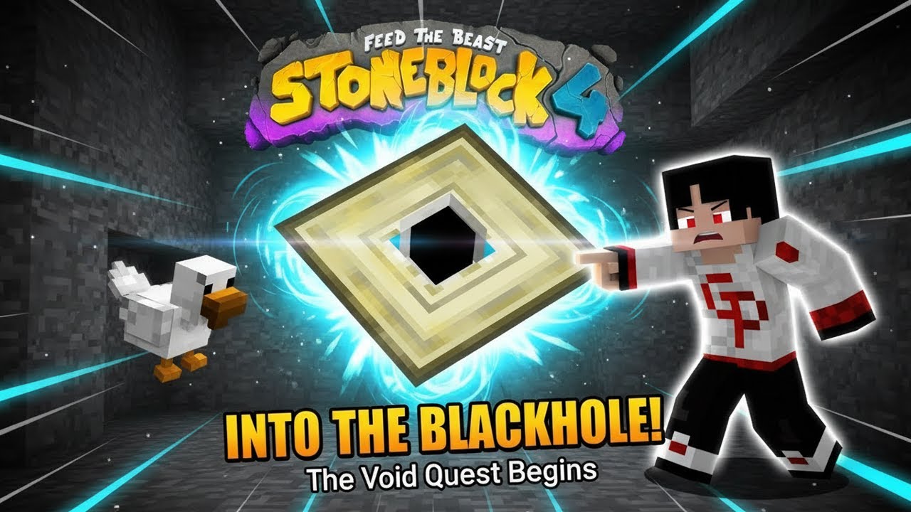 🔴Minecraft FTB StoneBlock 4 | Into the Blackhole &mdash; Risky Void Quest Begins
