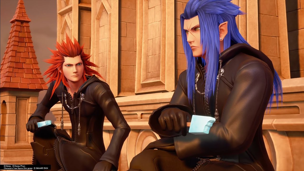 Axel and Saix reunite before battle Kingdom Hearts 3