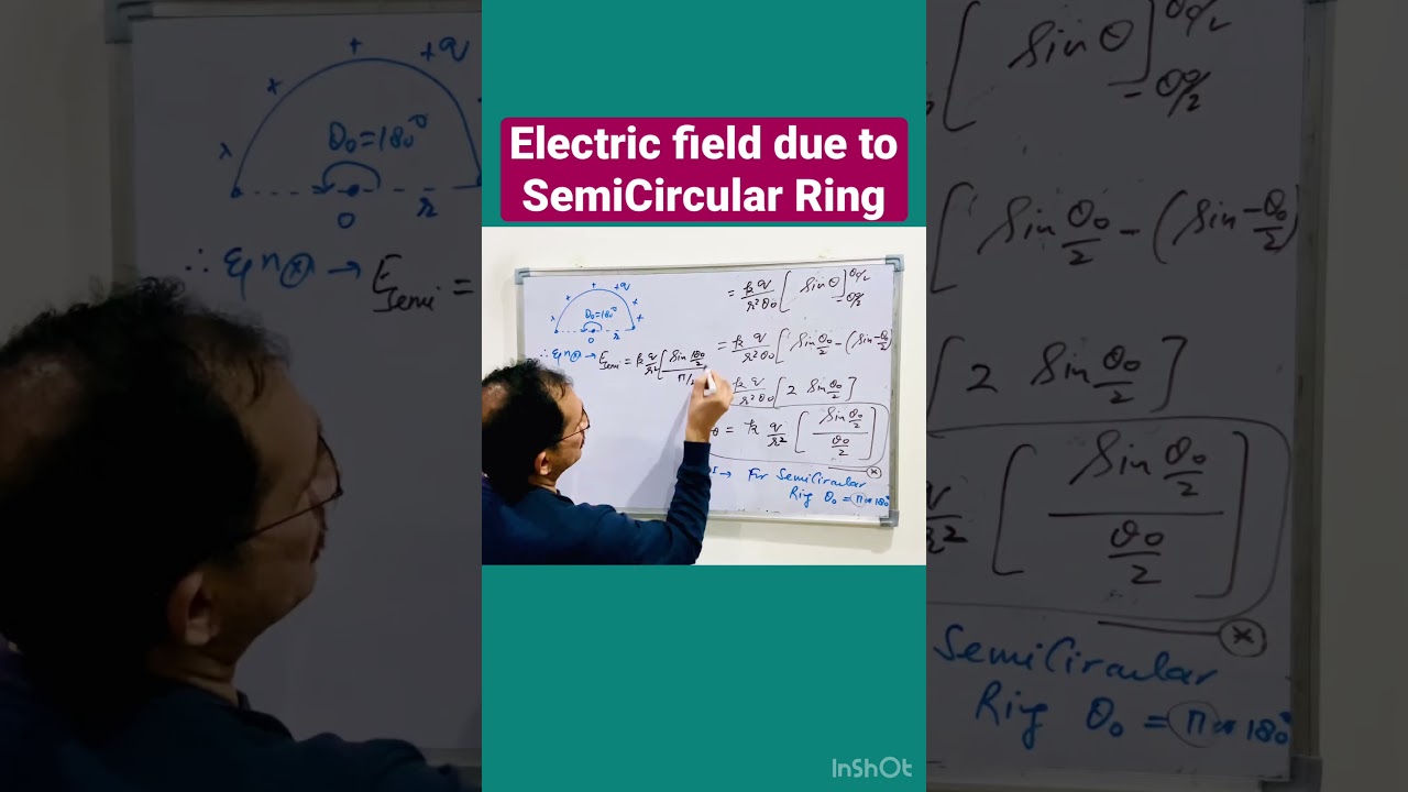 Electric field due to semicircular Ring #shorts #short #youtubeshorts