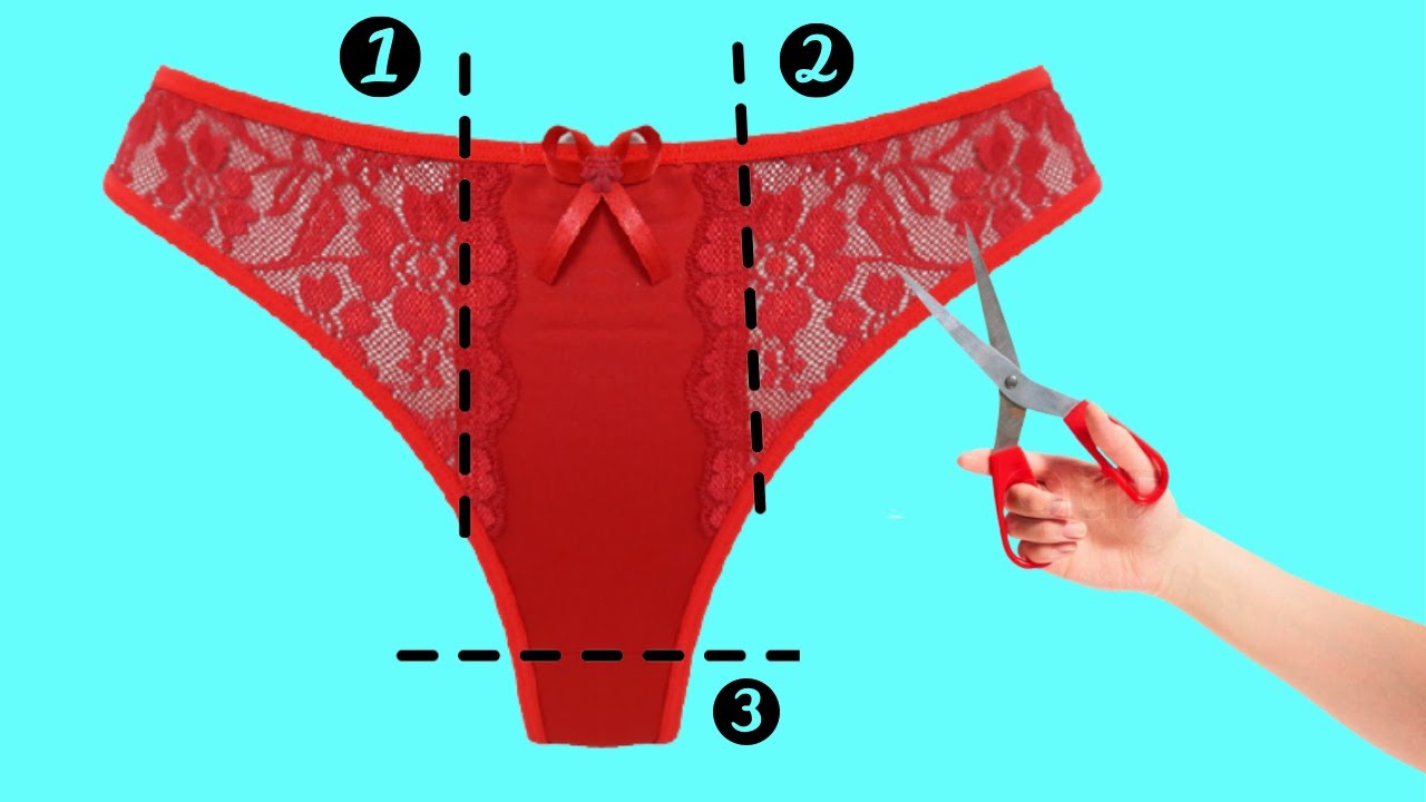 07 IDEIAS GENIAIS DE TRANSFORMAÇAO DE CALCINHAS VELHAS 07 GENERAL IDEAS FOR TRANSFORMING OLD PANTIES