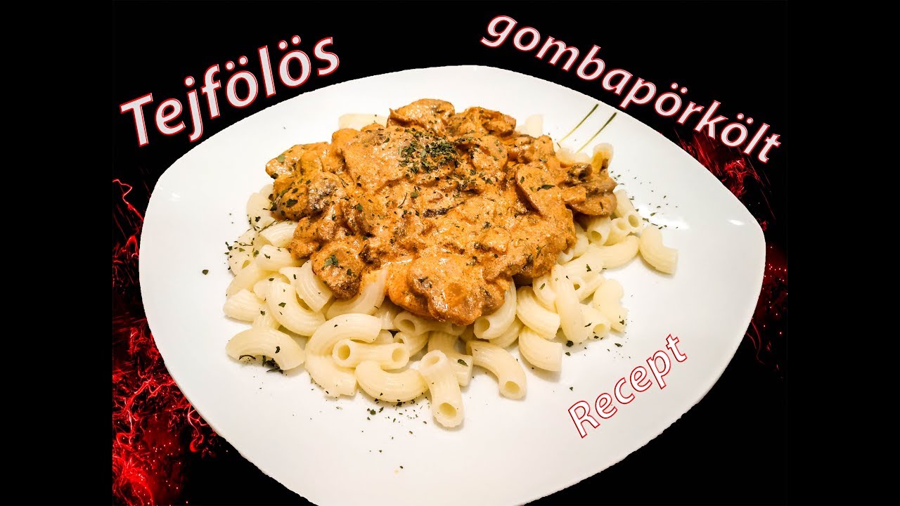Tejfölös gombapörkölt recept