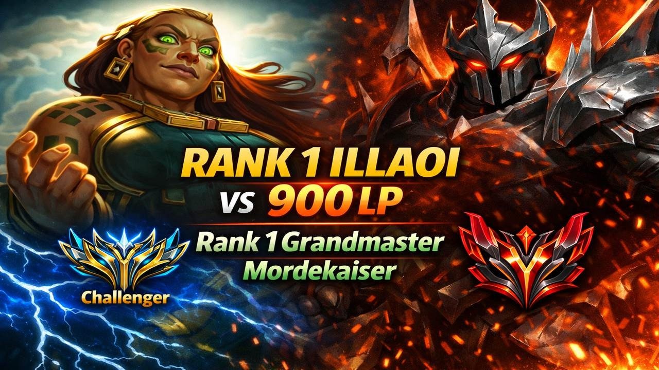 Skyrocket MMR | Rank 1 Illaoi EUW vs 900 LP Rank 1 Mordekaiser