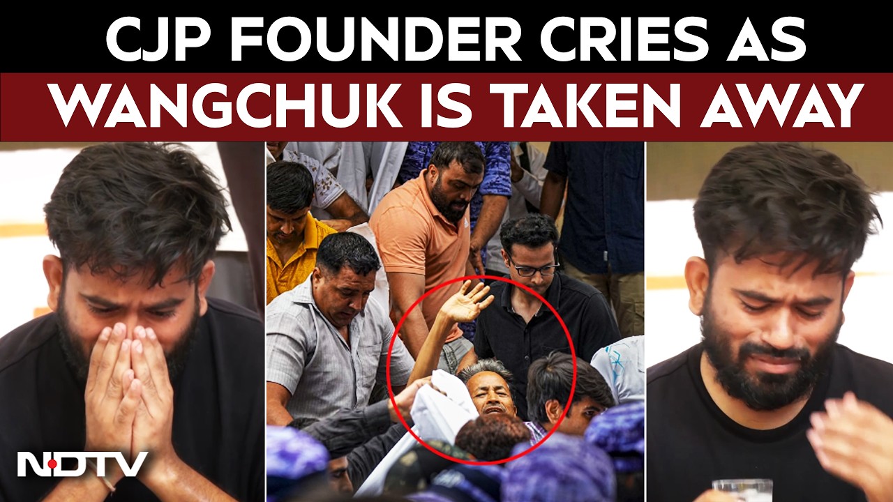 Sonam Wangchuk | CJP Founder Abhijeet Dipke Breaks Down After Delhi Police Take Sonam Wangchuk Away