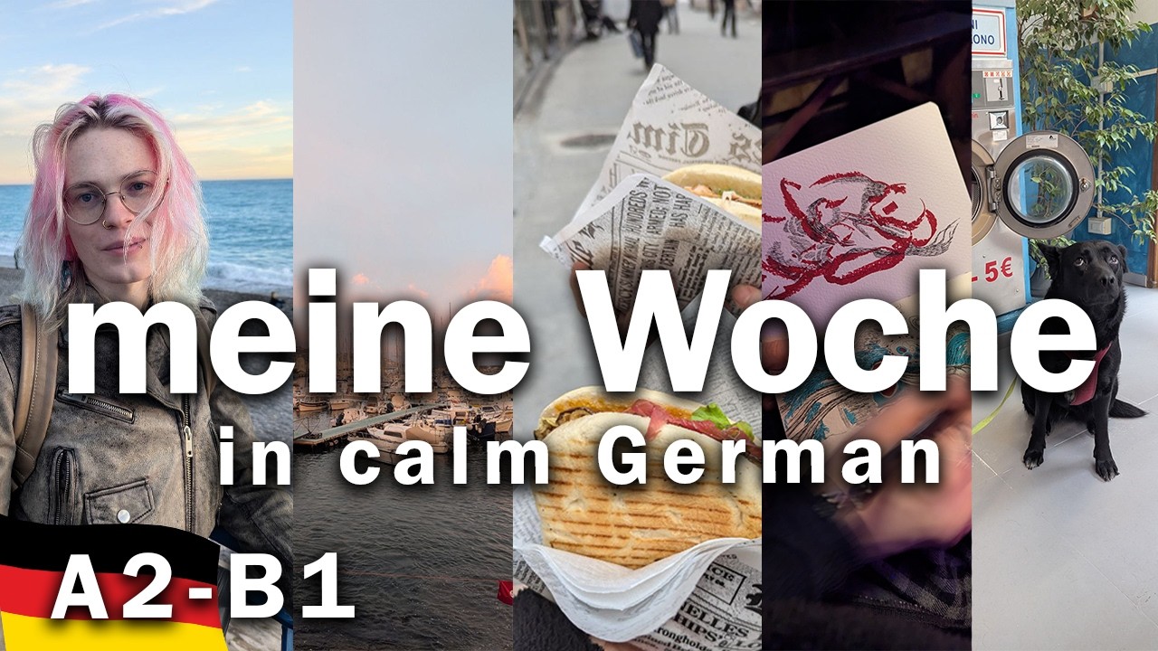 Calm German Listening Practice / A2-B1 Intermediate German Comprehensible Input with subtitles