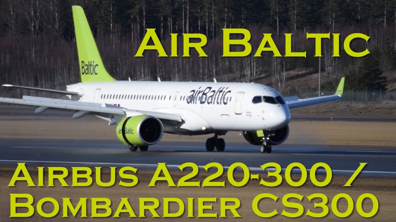 Airbus A220-300 / Bombardier CS300 from airBaltic at Stockholm Arlanda