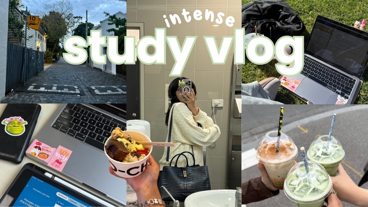 STUDY VLOG 🙇‍♀️📚 preparing for exams, cramming assignments & review sessions