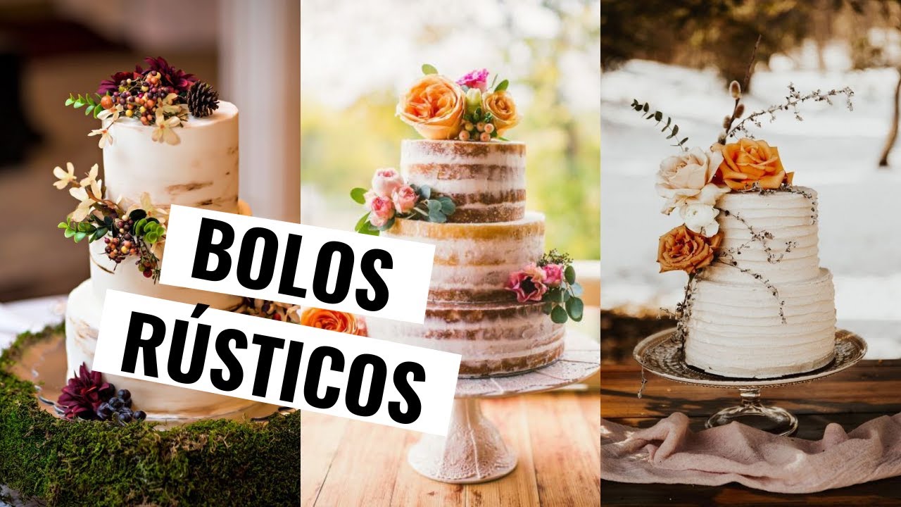 Ideias de Bolos de Casamento Rústico