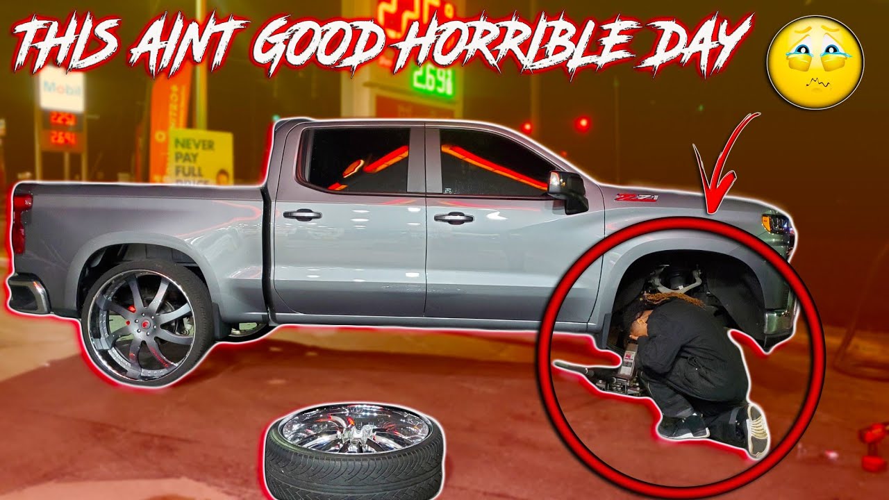 HORRIBLE DAY TIRE BLEW UP BENT MY 30S AND STRANDED 😭