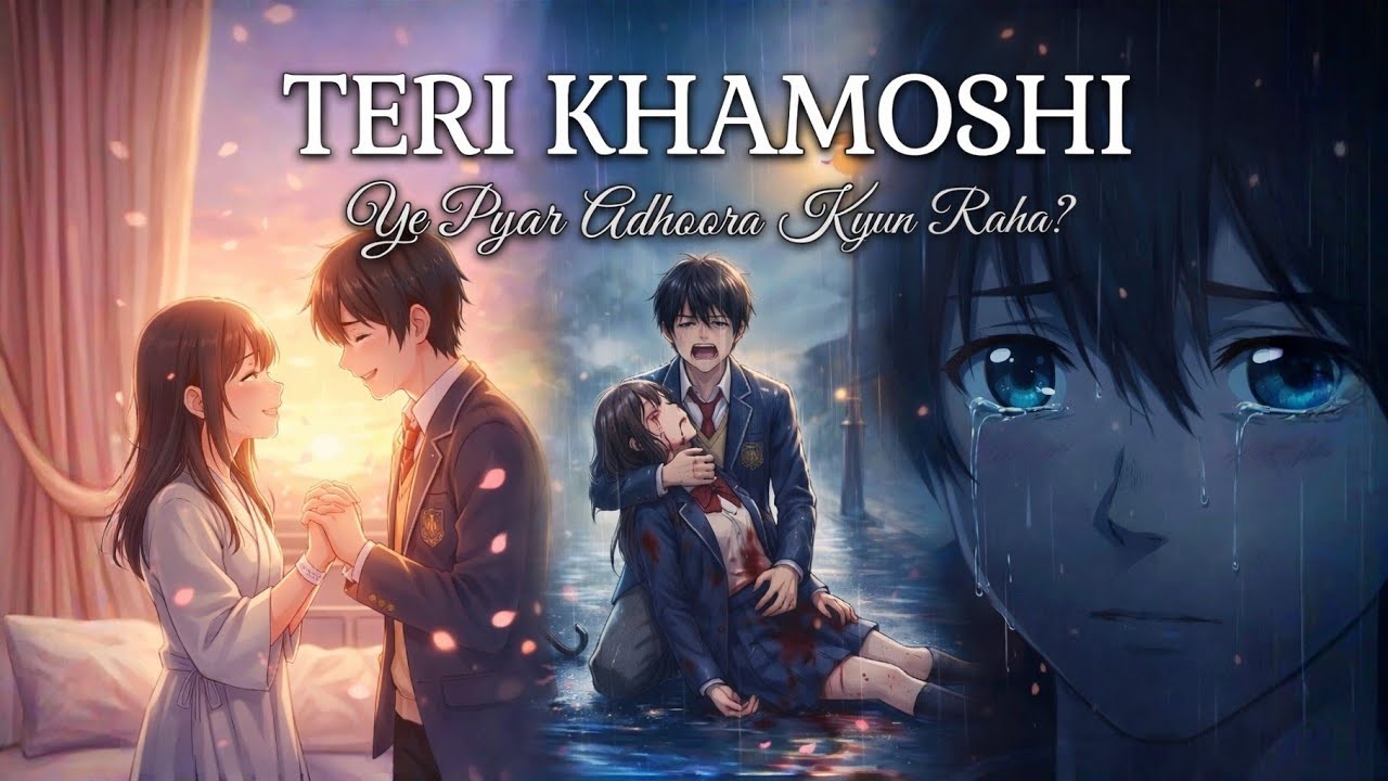 🖤 Teri Khamoshi – Adhoori Mohabbat Ki Kahani - Anime Love Story