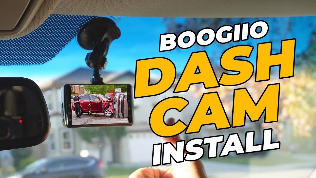 How to Install BOOGIIO Dash Cam FHD Front with 32G SD Card on Windshield Amazon Best Cheap Dashcam