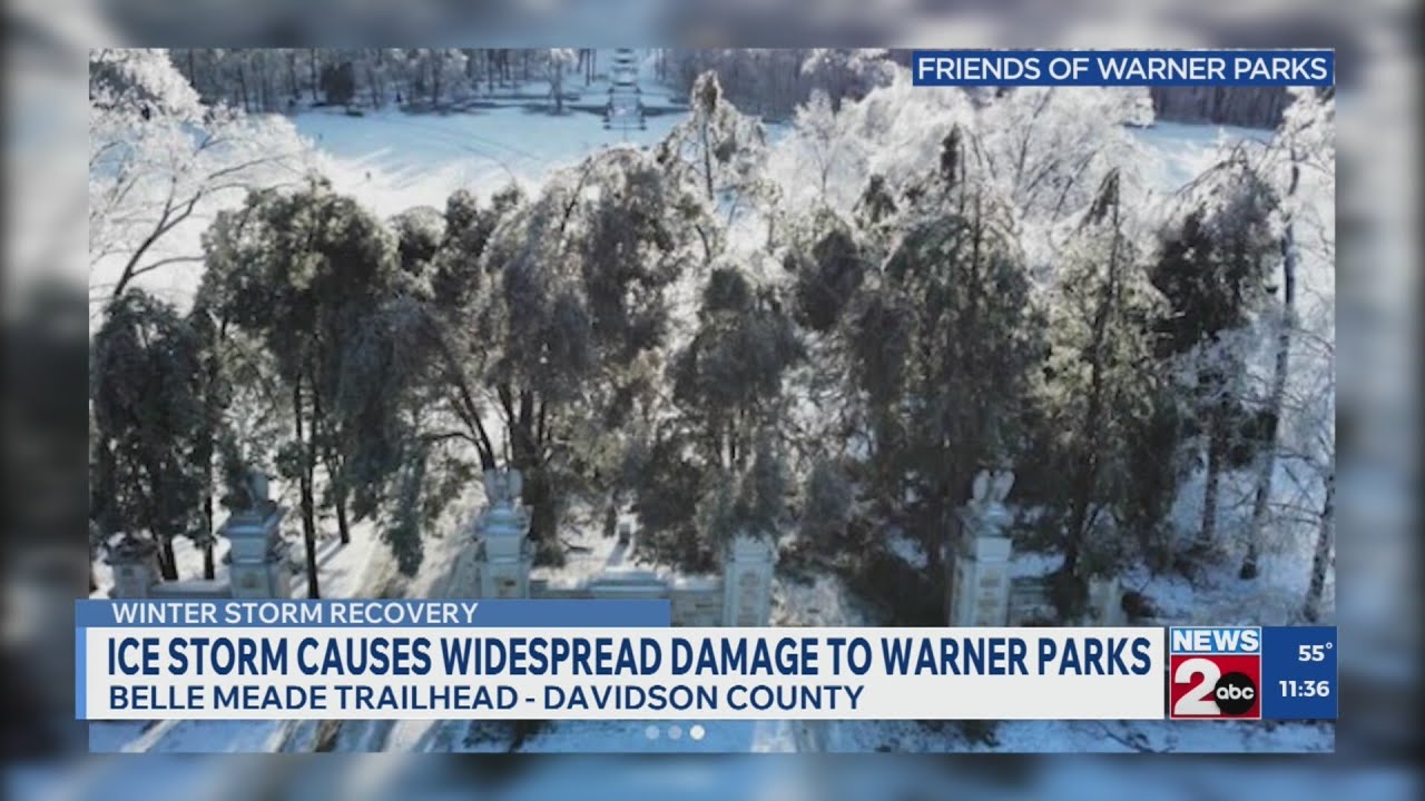 Ice storm causes widespread damage to Warner Parks
