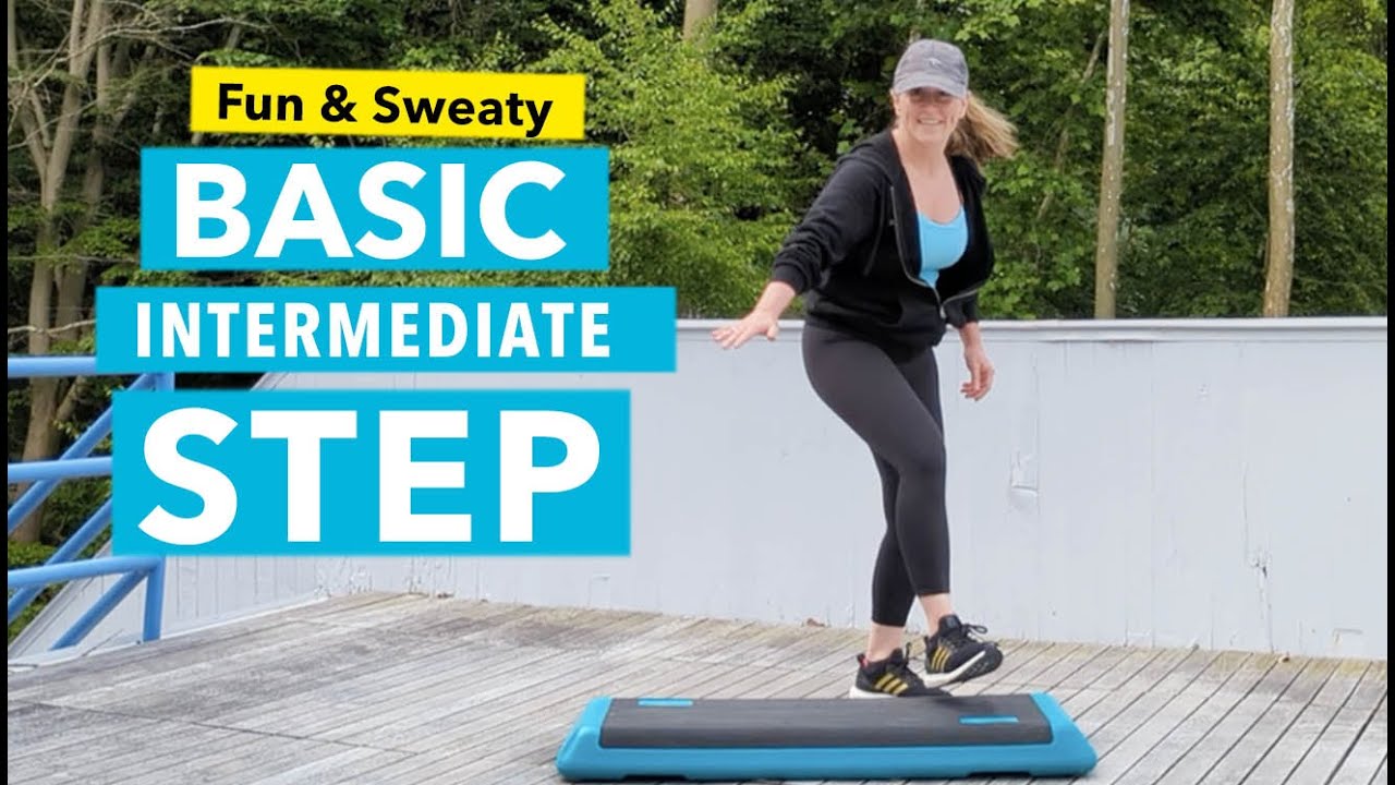Basic Intermediate Step Aerobics Workout #6 (43 MIN) Get your steps in!
