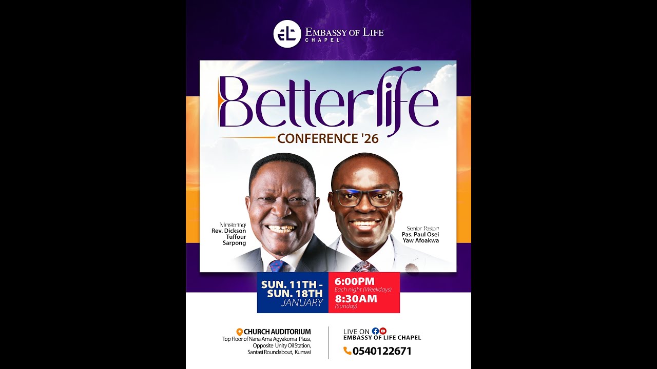WELCOME TO OUR BETTERLIFE CONFERENCE DAY 6 (16TH JANUARY, 2026)