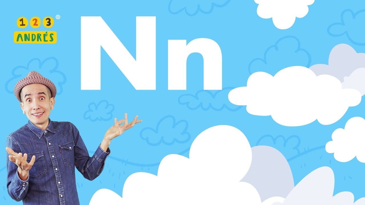 ABECEDARIO: Letra N - Na Na Ni No Nu - 123 Andrés - Como escribir la N - 