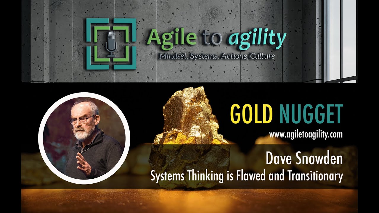 Dave Snowden: Systems Thinking is Flawed and Transitionary | Agile to agility