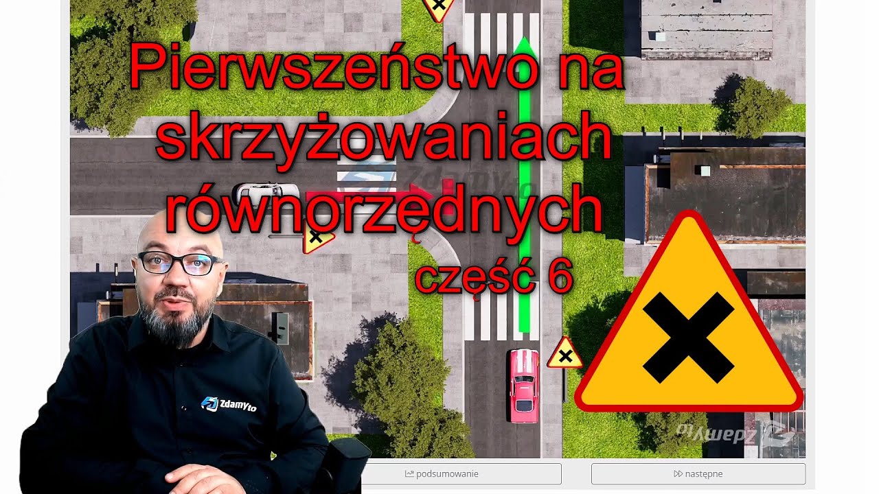 Zrozum pierwszeństwo na skrzyżowaniach równorzędnych cz. 6. Testy ZdamyTo