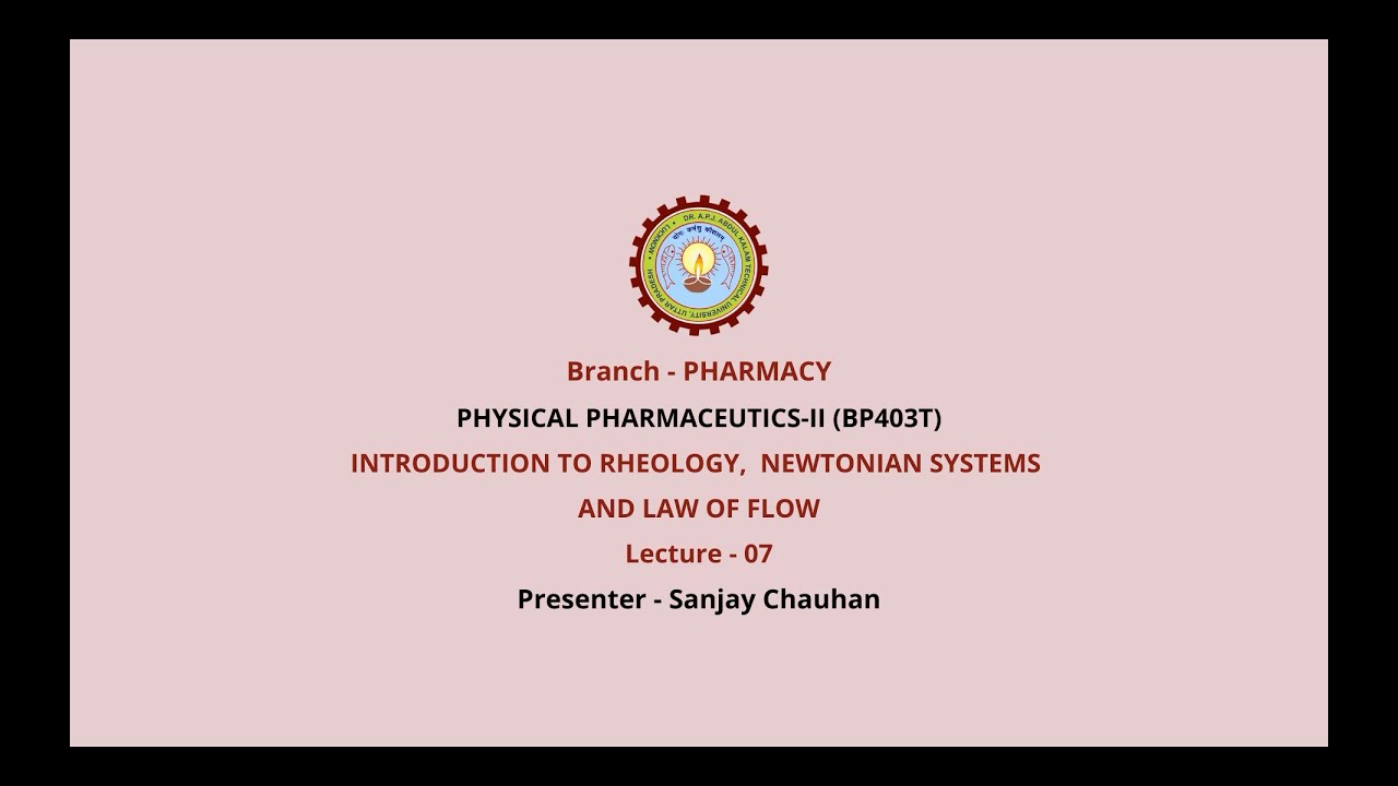 Physical Pharmaceutics –II | AKTU Digital Education