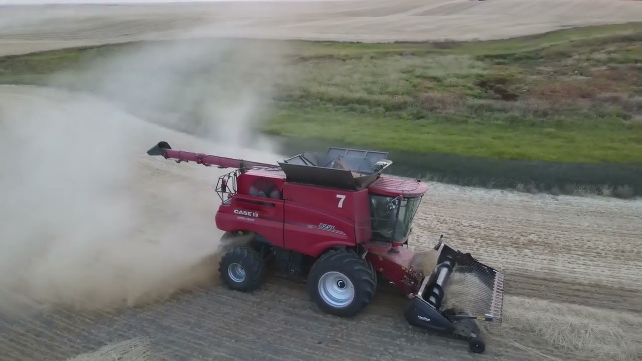 Jeff Paplow Harvesting doing some pickup work in North Dakota 2022.