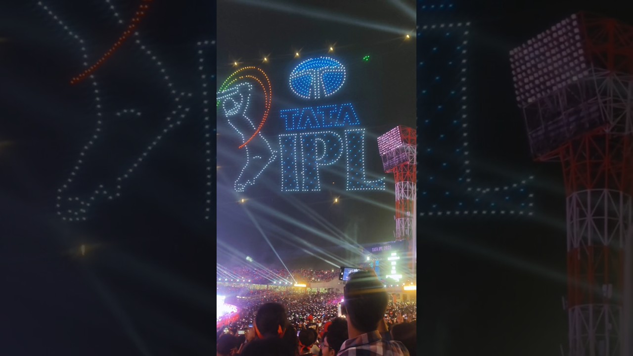 Drone Show ✨✨  IPL 2025 Opening ceremony 🎆🎇🎇🎆 #cricket #ipl #rcb #csk #kohli #shorts #viralvideo