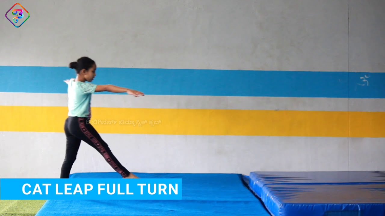 How To Do A Cat Leap - Cat Leap full turn - Gymnastics