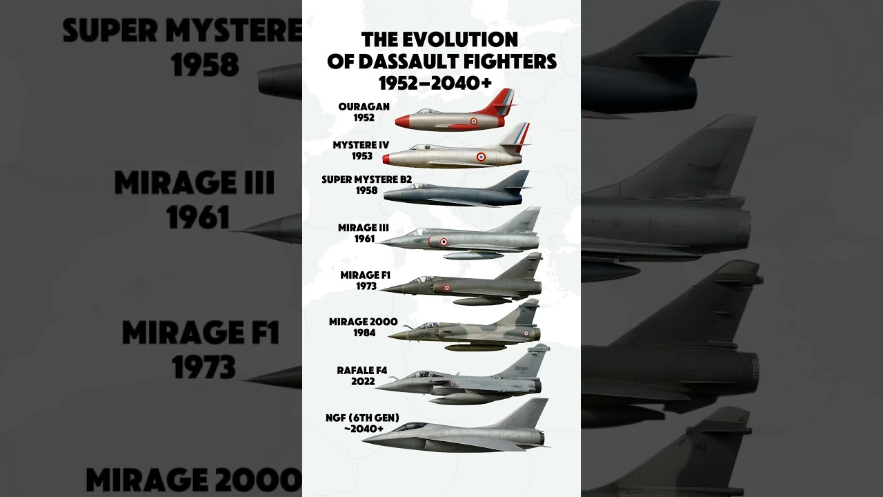 Evolution of Dassault Fighter Jets (1952&ndash;2040+) | From Ouragan to NGF