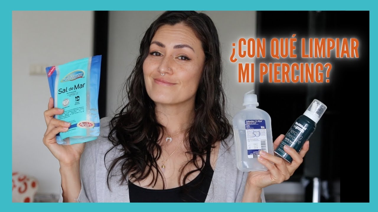 Solución salina para limpiar su piercing