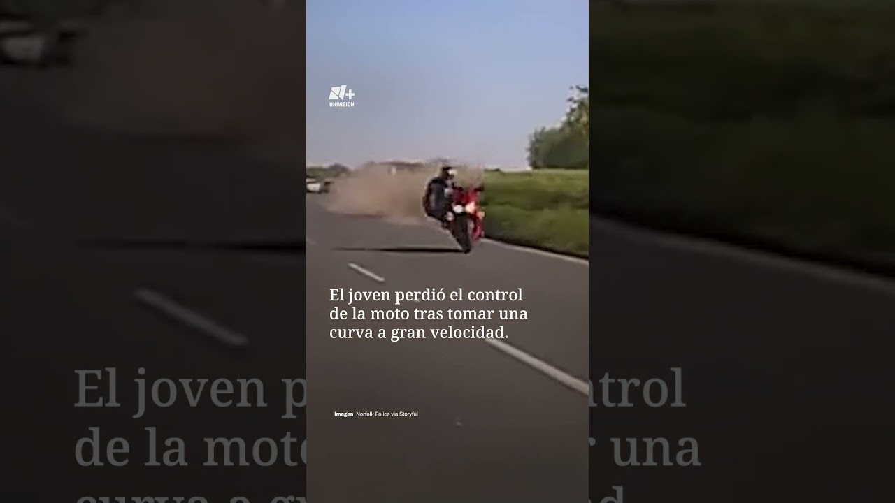 Motociclista Sobrevive a un Accidente en la Carretera