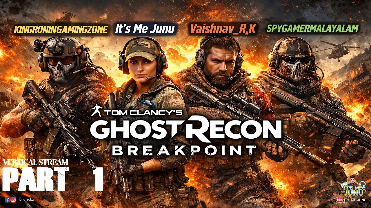 🔴VERTICAL LIVE - GHOST RECON BREAKPOINT - മലയാളം  GAMEPLAY   PART 1