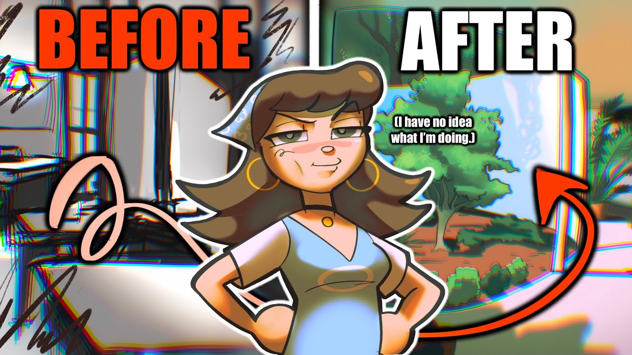 FACING MY BIGGEST ART WEAKNESS…BACKGROUNDS (Art challenge, speedpaint, commentary, ocs, skillshare)