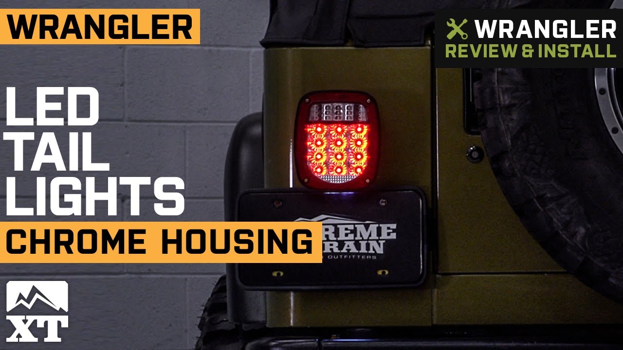1976-2006 Wrangler LED Tail Lights; Chrome Housing Review & Install