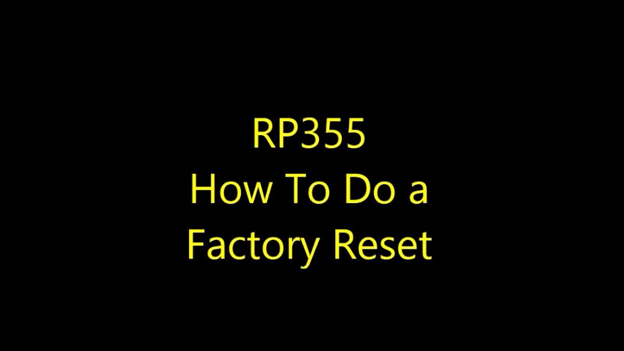 DigiTech RP355 How To Do a Factory Reset