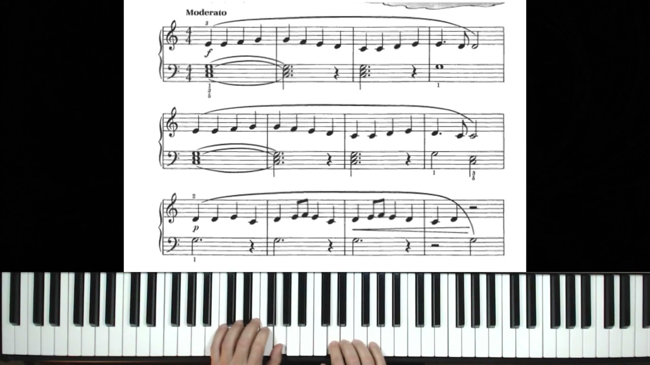 45. Bastien - Livello 1 - Inno alla Gioia - piano tutorial by Antonio De Angelis