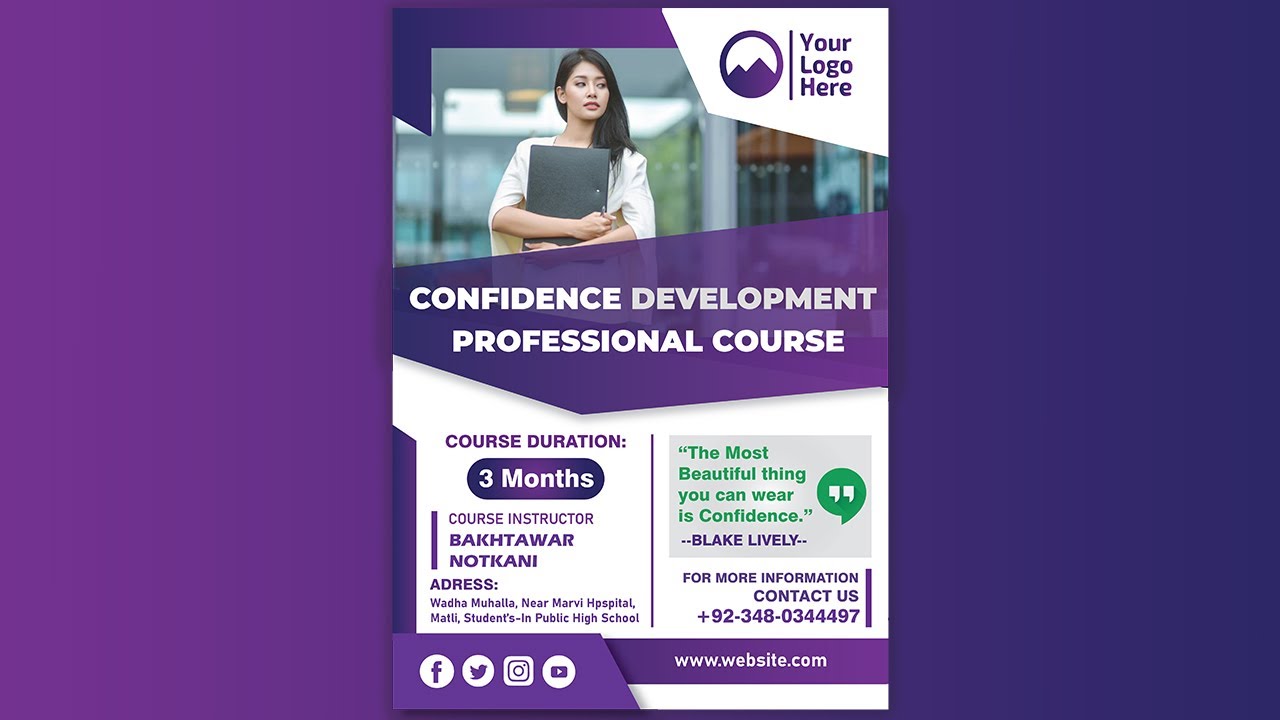 Professional Course Flyer Design | Educational Flyer - Company Flyer Design by Dynamic Developers