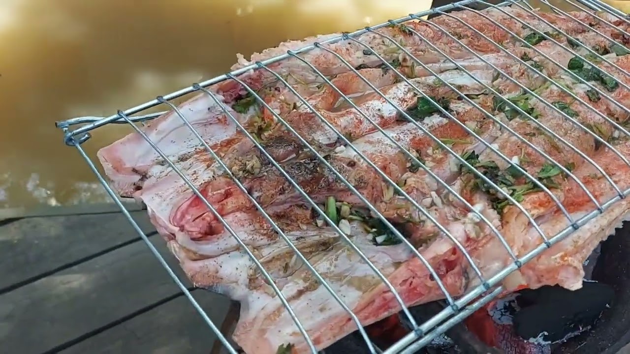 Dourada assada na brasa.