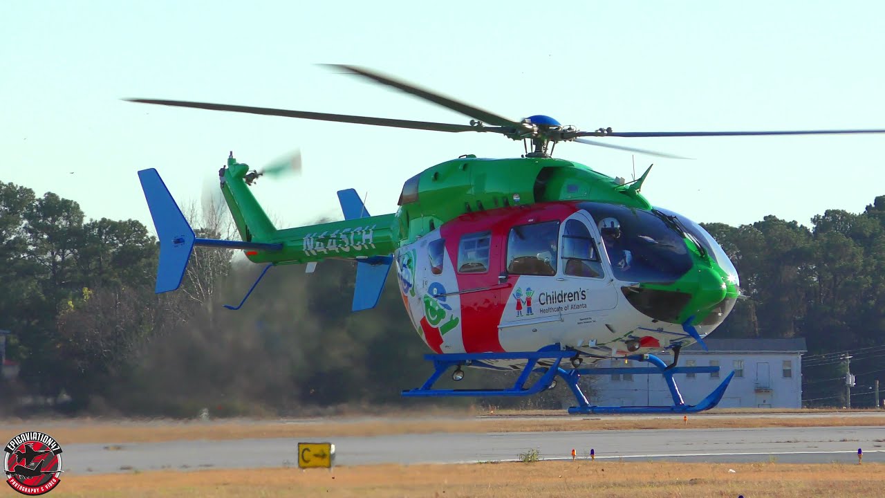 (4K) Children’s hospital Helicopter 🚁 landing and takeoff