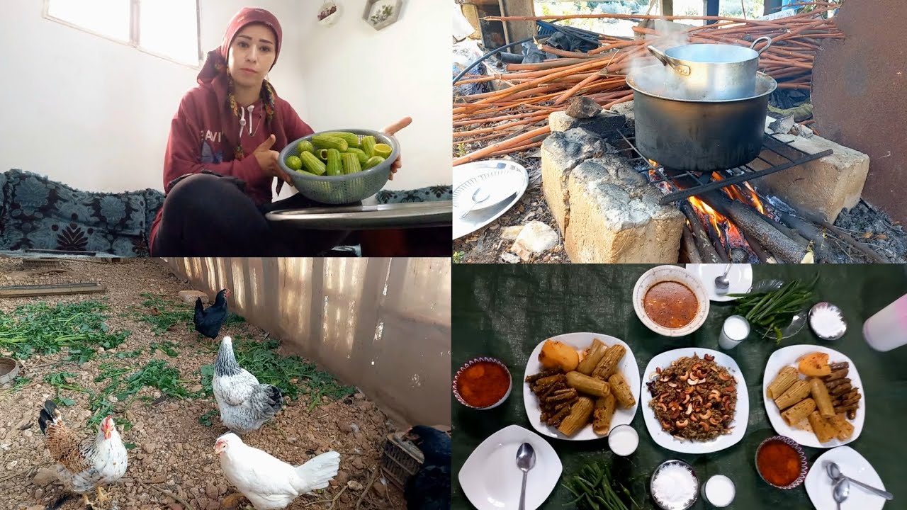 عملت أطيب🍱 محاشي مشكلة على حطب🥰 طلع بشهي 