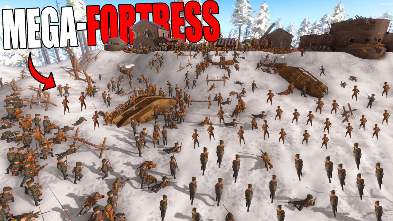 10,000 Russians Charge WWI German MEGA-FORTRESS! - Rising Front