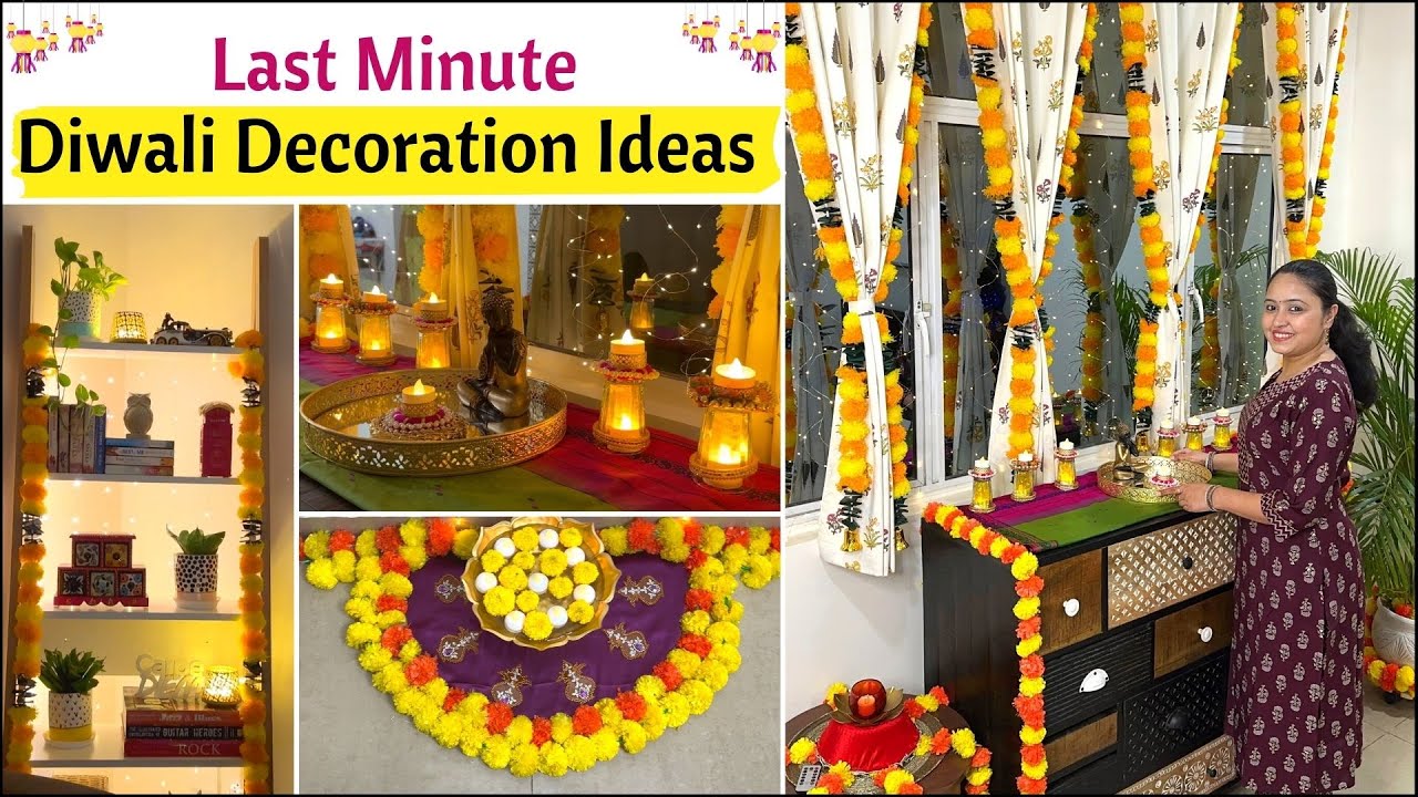 Last Minute Diwali Decoration Ideas | Diwali Decoration Ideas At Home | Easy DIY Diwali Decor Ideas