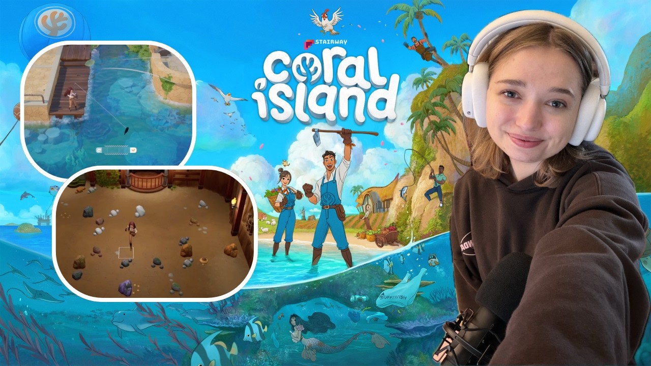 Coral island part 2 play trough  | Lots of fishing and Mining 🎮