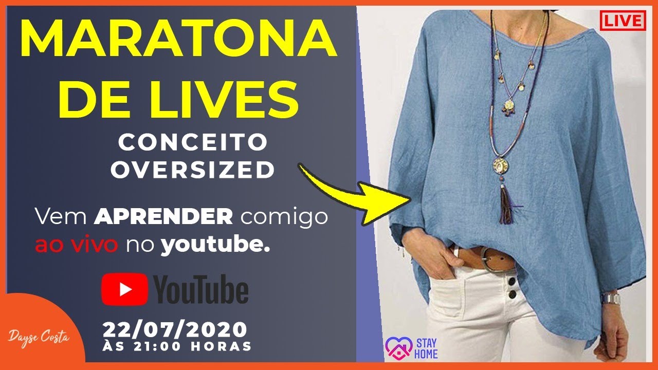 BATA MANGA RAGLAN OVERSIZED| AO VIVO | Maratona Dayse Costa