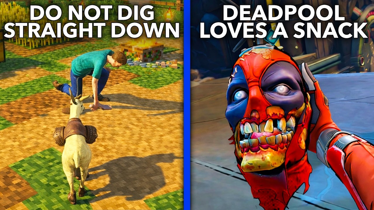 14 Video Game Easter Eggs & Hidden Details #1 (Deadpool VR, Goat Simulator 3, Black Ops 7 & More)