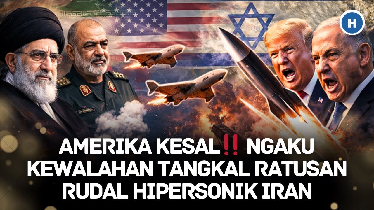 AMERIKA KESAL! KEWALAHAN TANGKAL RATUSAN RUDAL HIPERSONIK IRAN