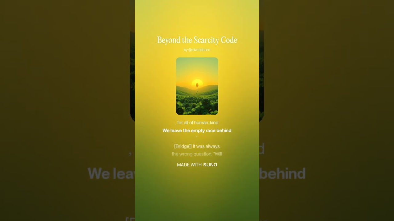 Beyond the Scarcity Code 3 #AI​ #Song​ by #Suno​ #lyrics​ by #Deepseek #music​ #newmusic​