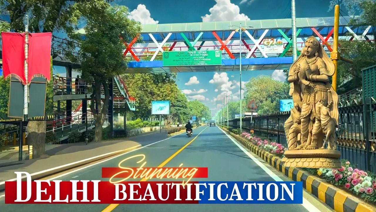 Delhi Beautification | Stunning Drive from Domestic Airport Terminal 1 to Famous Jail Road Food Hub!