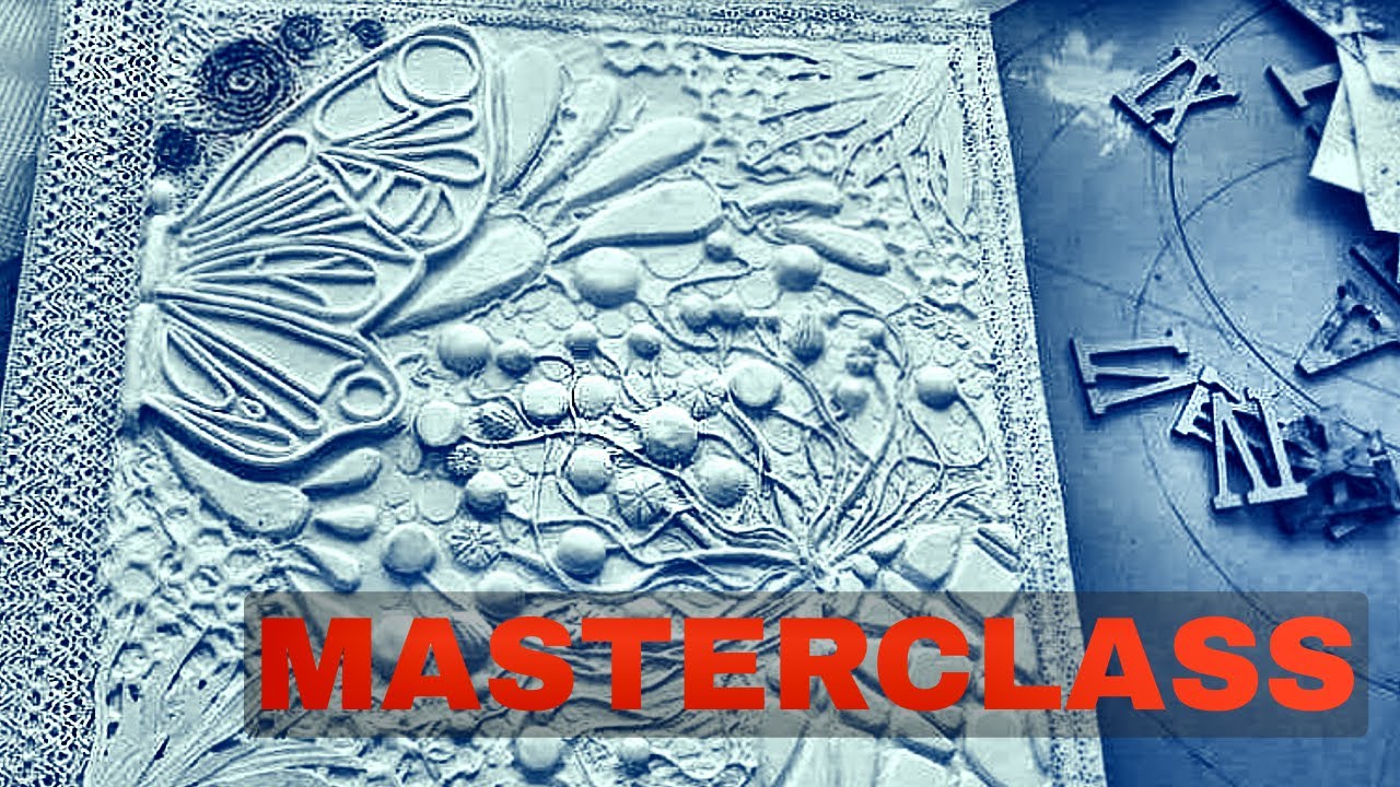 BAJO RELIEVE Y TEXTURAS CON VARIADOS MATERIALES /IMPERDIBLE!! #stencil #bajorelieve